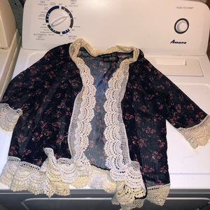 Super cute floral & Sheer....shirt?
